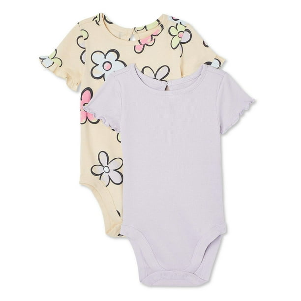 George Baby Girls' Bodysuit 2-Pack, Sizes 0-24 months - Walmart.ca