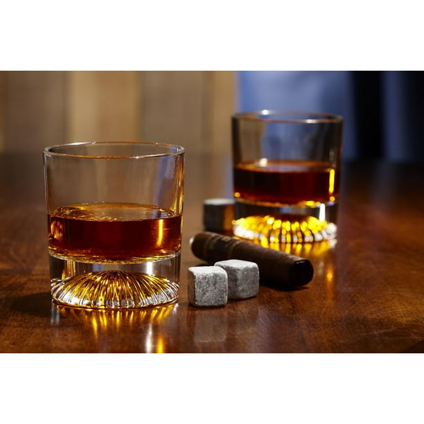 Verres à whisky - Lot de 4 verres à scotch Premium 11 oz / Verres à whisky  à l'ancienne / Cadeau pour les amateurs de scotch / Verrerie de style pour  verres