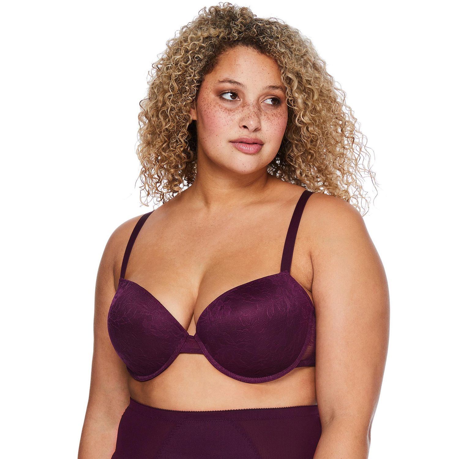 Soutien-gorge pigeonnant moulé en dentelle George Plus pour femmes
