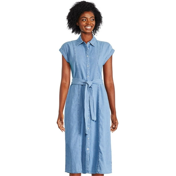 george denim dress Long Sleeve Ladies Denim Dress Asda George Asda Ladies Denim Long Sleeve Mini Size BNWT