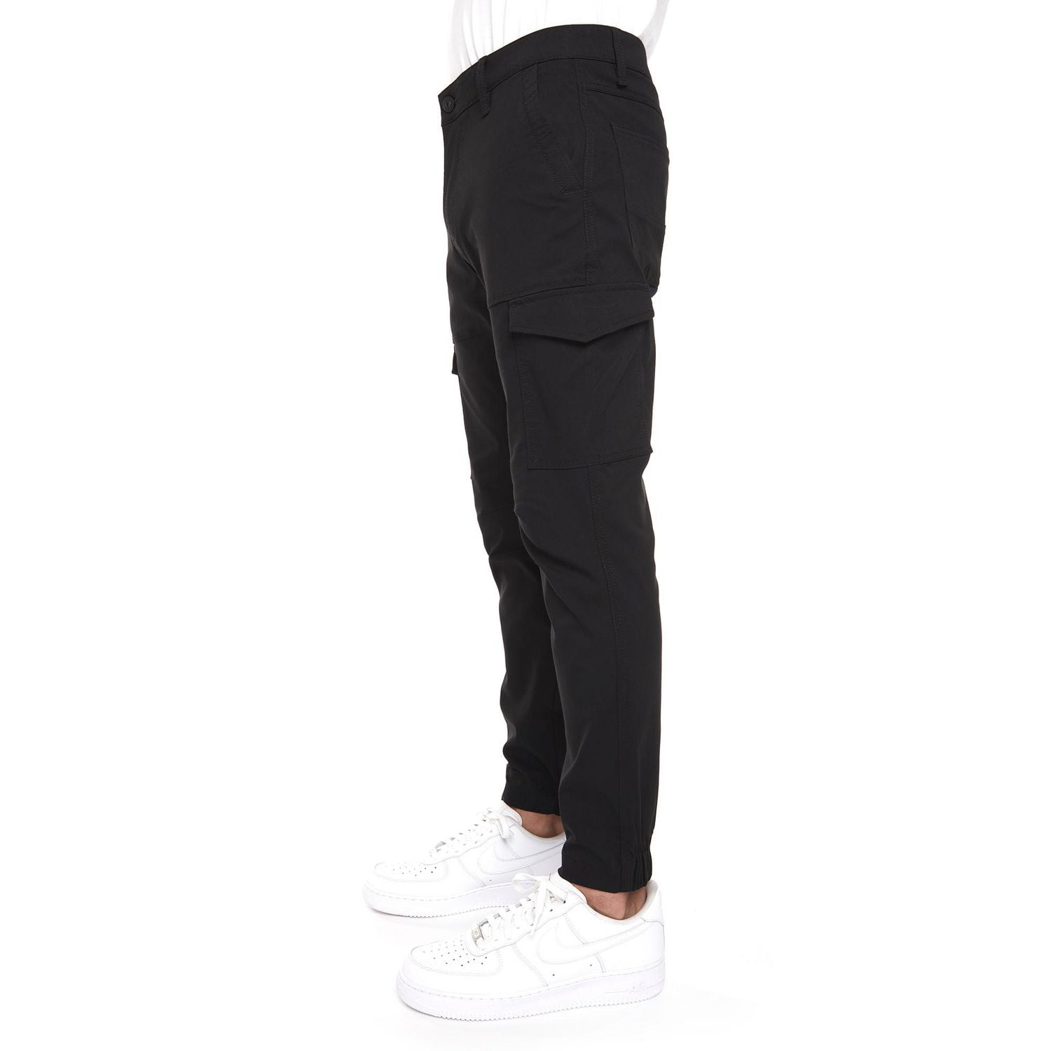 Jogger Cargo Dark Black extensible pour homme
