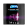thumbnail image 1 of Durex Intense Orgasmic Ribbed & Dotted Condoms, Large, 20 Count, 1 of 6