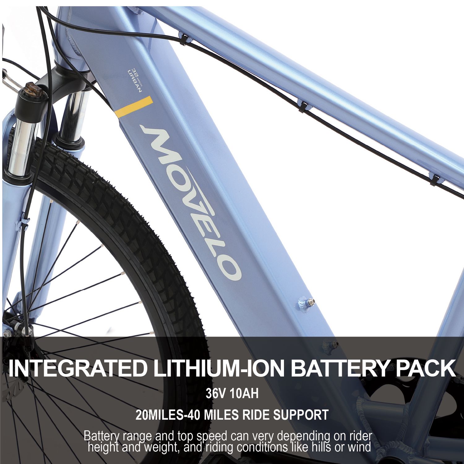 Vélo Électrique Movelo 27.5 Pouces de 350W avec Batterie Lithium
