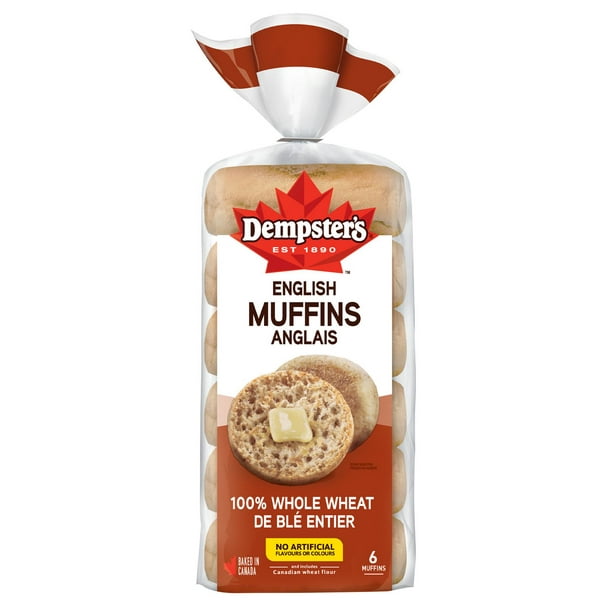 Muffins anglais à 100 % de blé entier de Dempster’s®