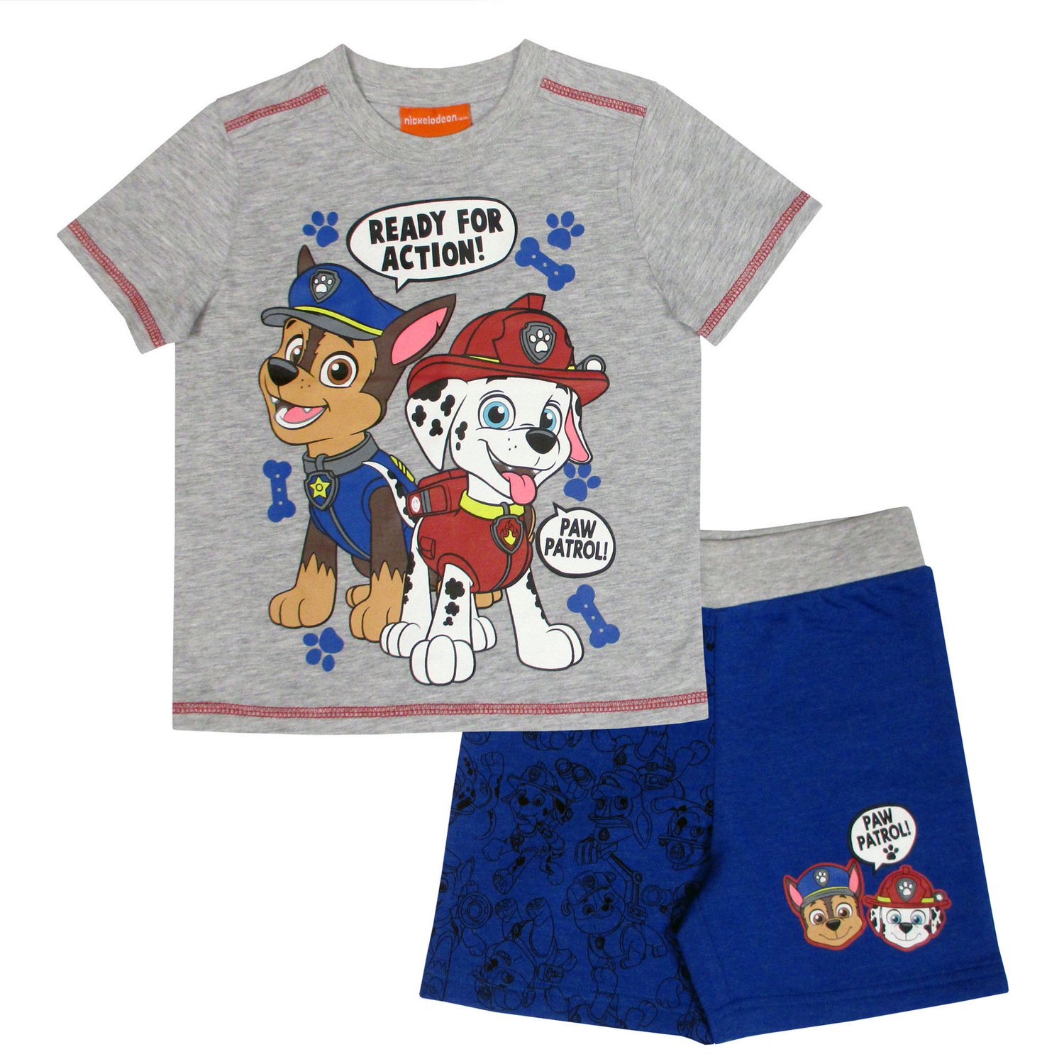 Paw Patrol Babies Boys' Short Sleeve Top and Shorts 2 Piece Active Set ...