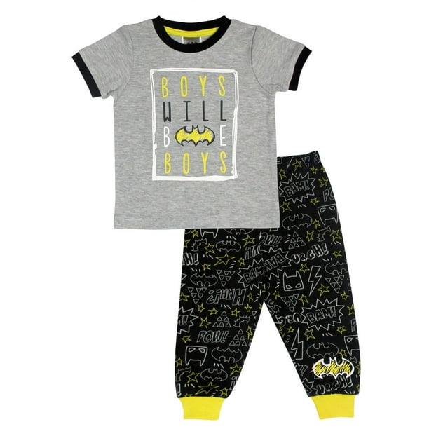 Yellow Batman Printed  Active Pant For Baby Boys