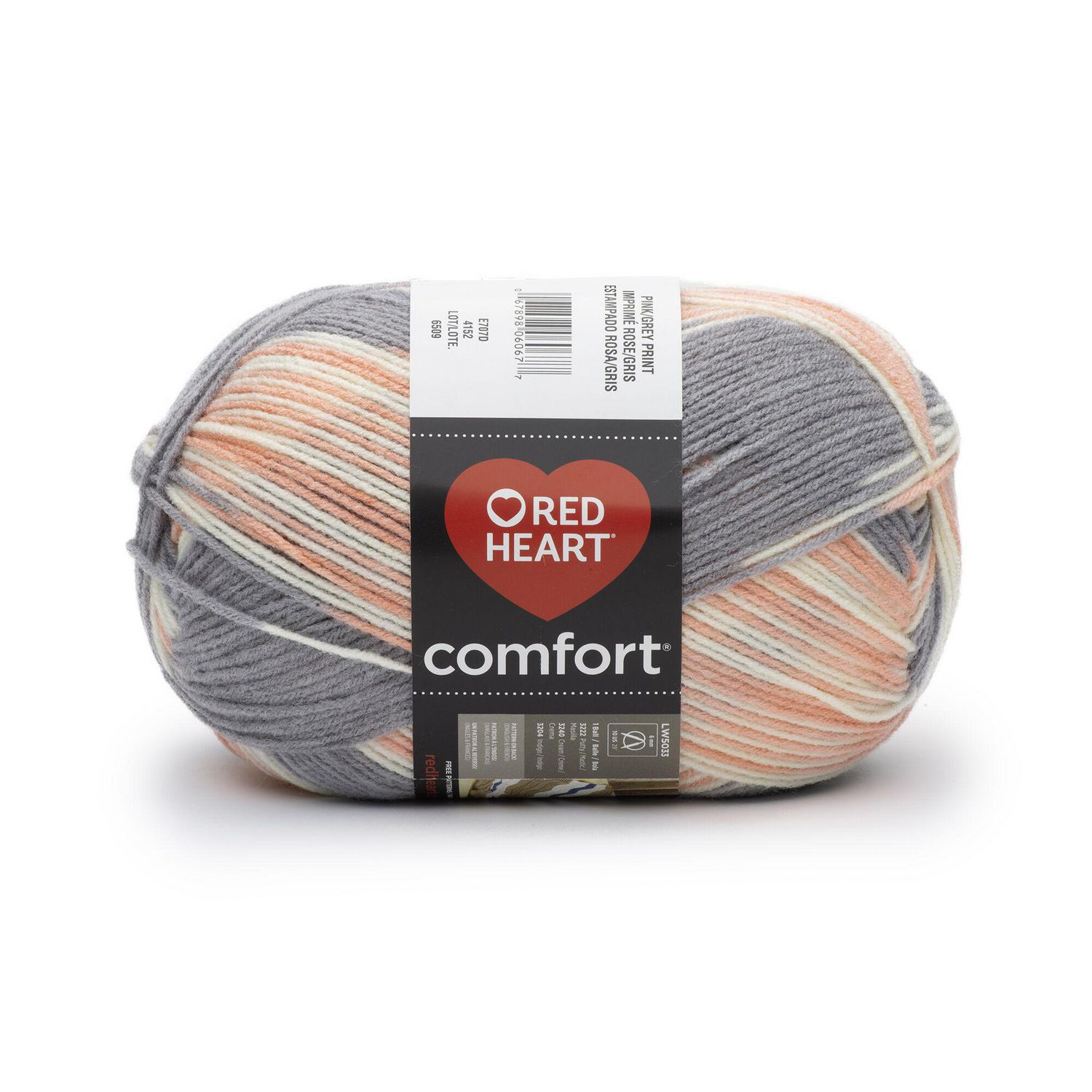 Red Heart® Comfort® Yarn, Prints, Acrylic #4 Medium, 12oz/340g, 649 Yards,  Versatile yarn large ball size 