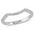 thumbnail image 1 of Miabella Diamond-Accent Sterling Silver Chevron Wedding Band, 1 of 5