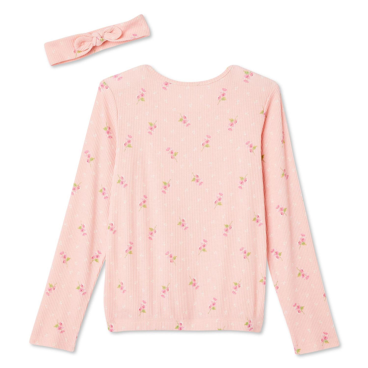 Ensemble 2 pièces avec haut en hacci côtelé avec faux cordon de serrage Btween pour filles