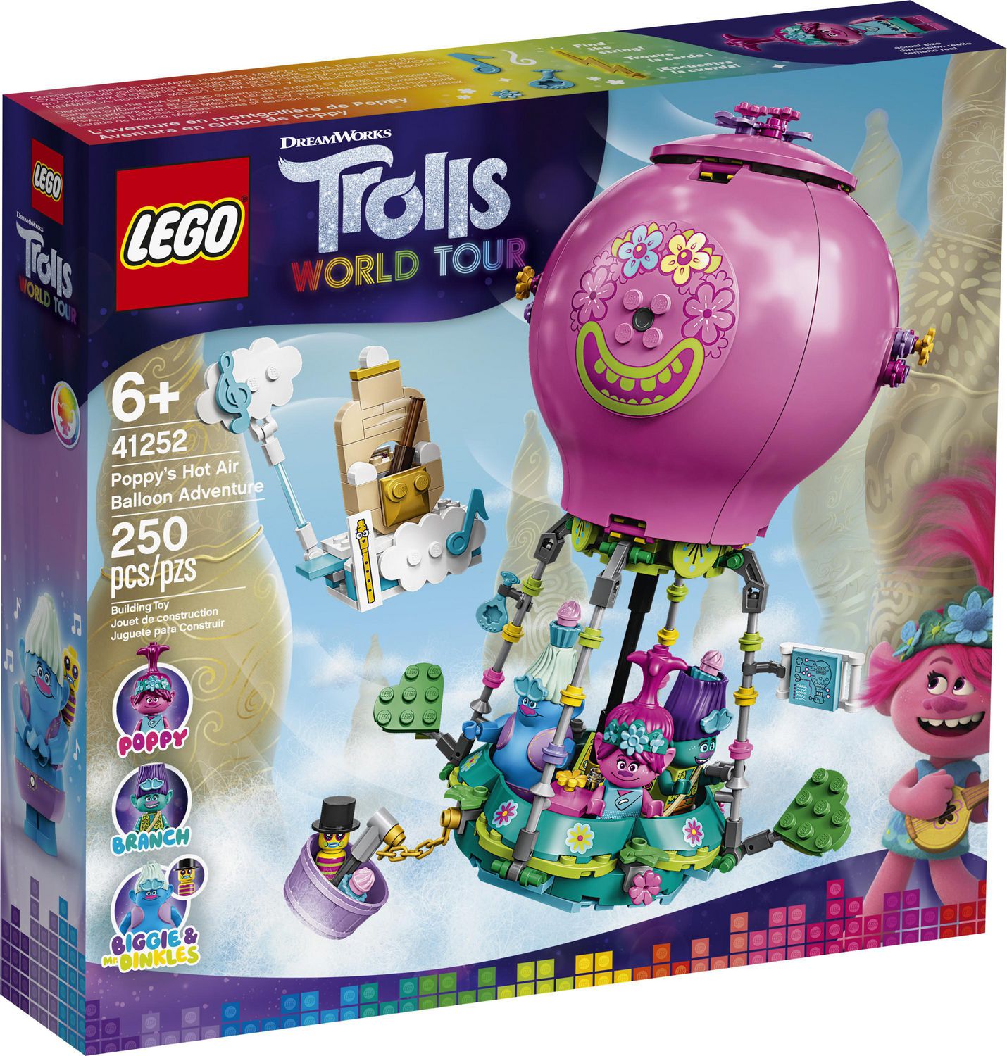 LEGO Trolls World Tour Poppy's Hot Air Balloon Adventure 41252 Toy
