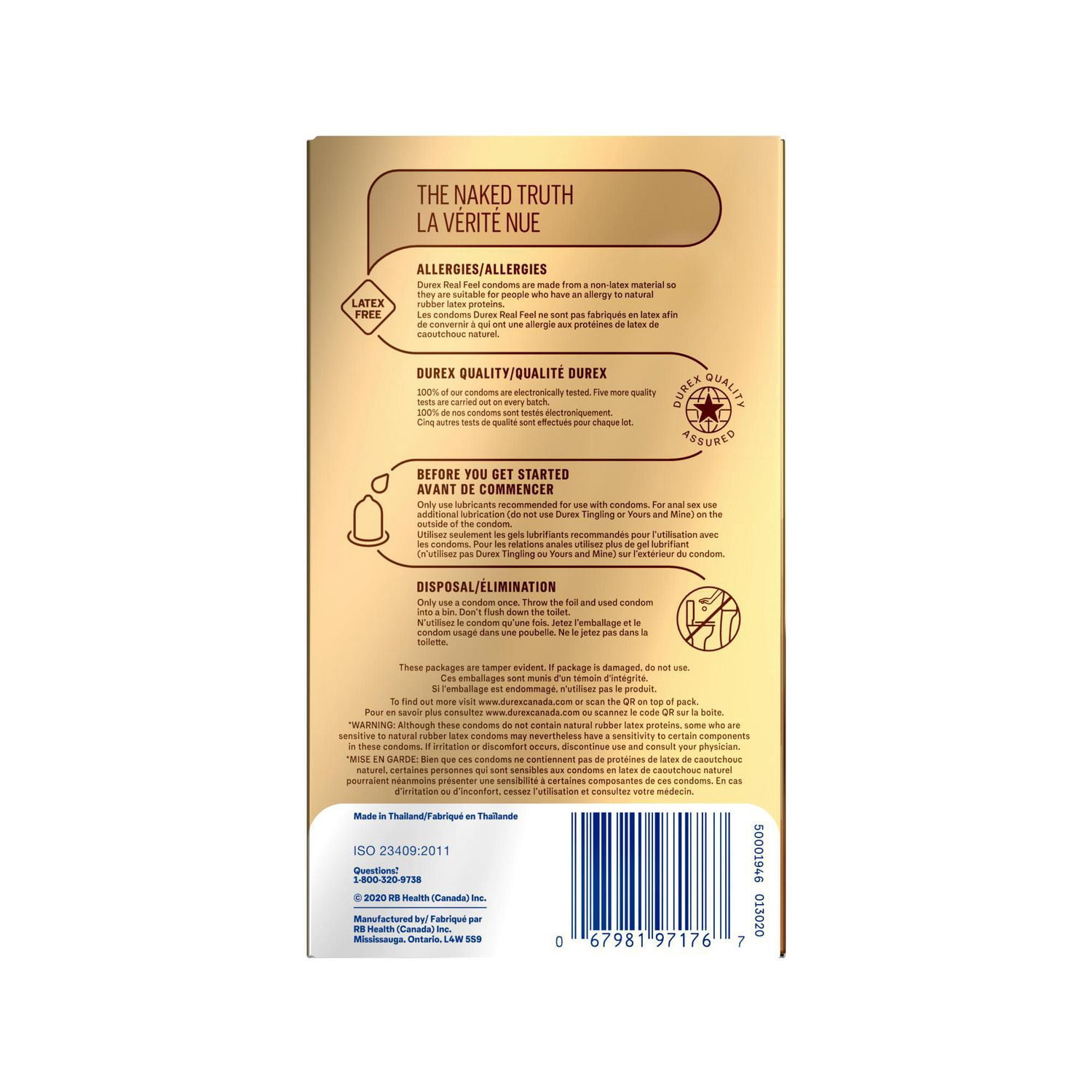 Durex® Real Feel Polyisoprene Latex-Free Condoms, Large, 10 Count