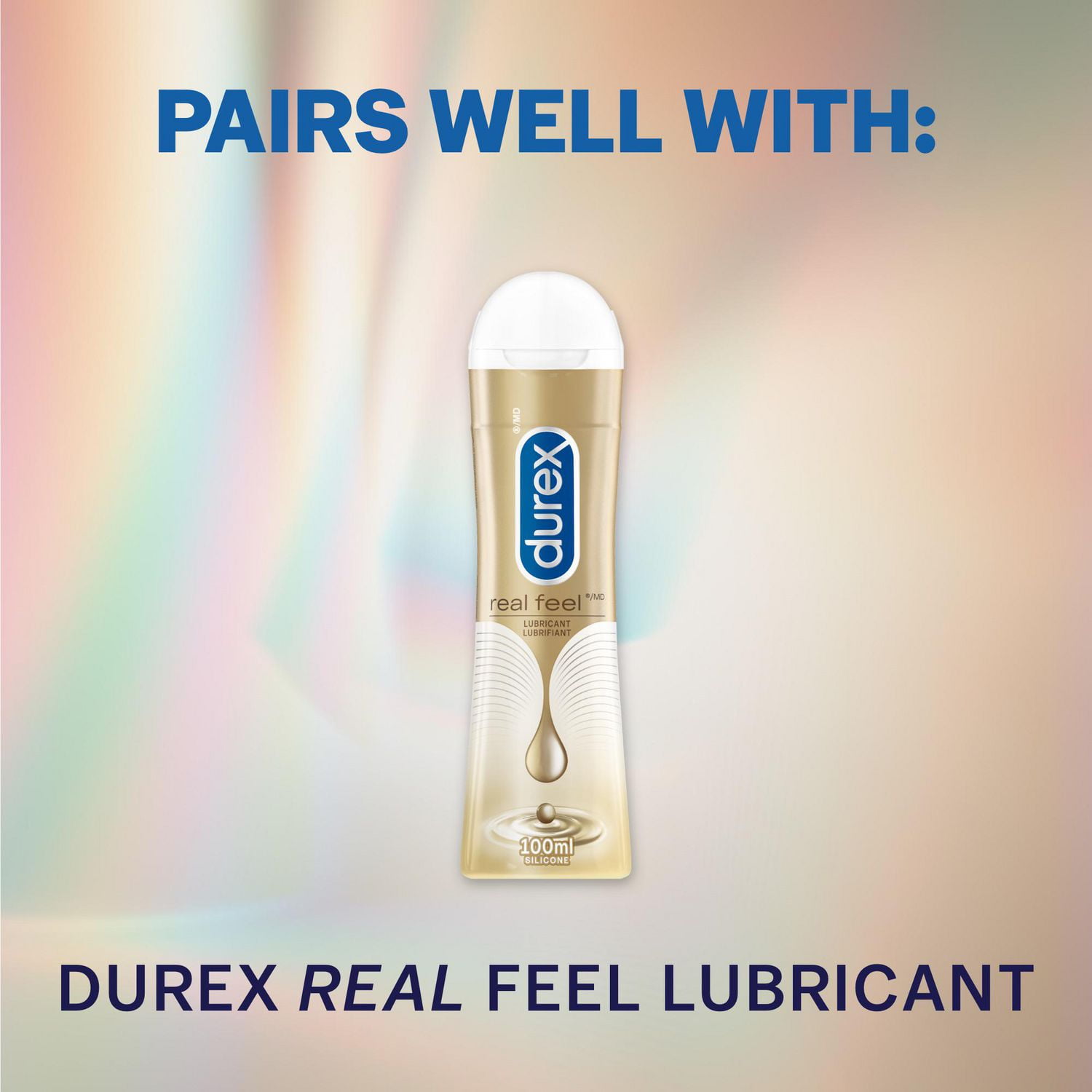 Durex® Real Feel Polyisoprene Latex-Free Condoms, Large, 10 Count