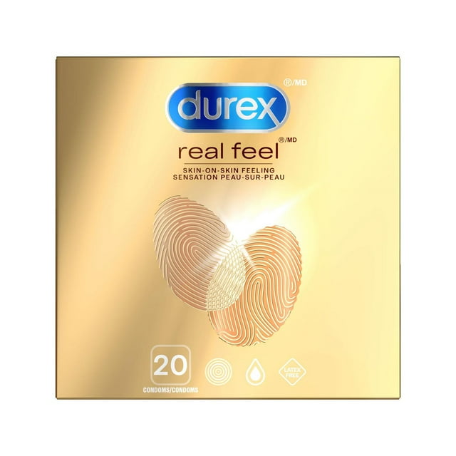 Durex® Préservatifs Real Feel en Polyisoprène Sans Latex, Grand