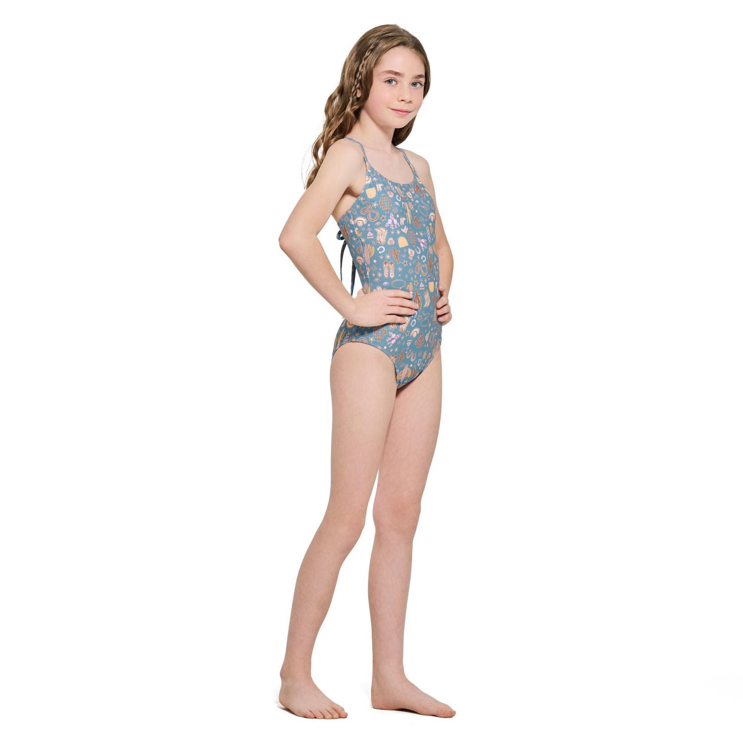 Summer Flirtt Girls Printed One Piece Swimsuit