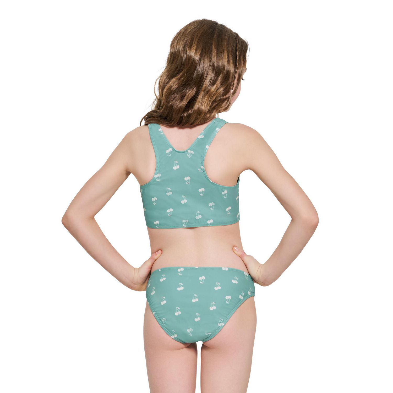 Ensemble bikini imprimé avec nœud à l’avant pour fille Summer Flirtt