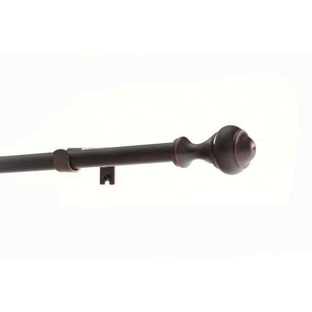 Levolor Curtain Rod in Oil Rubbed Bronze with Ball Finial - Walmart.ca