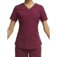thumbnail image 2 of Scrubstar Women's Core Essentials Stretch Poplin V-Neck Scrub Top, 2 of 6