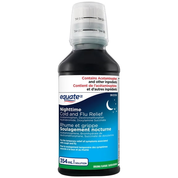Equate Nighttime Cold and Flu Relief, Original Flavour