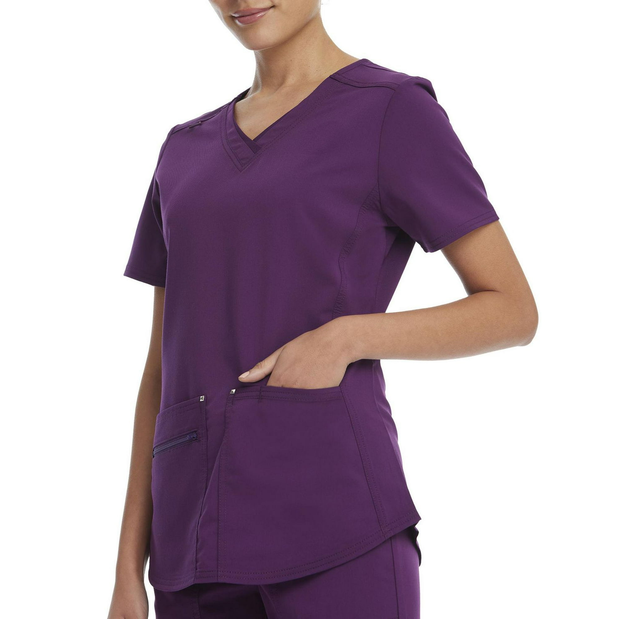  Ultra Soft Scrubs - Womens Two Pocket Scrub Top, Purple  38788-XX-Large: Clothing, Shoes & Jewelry