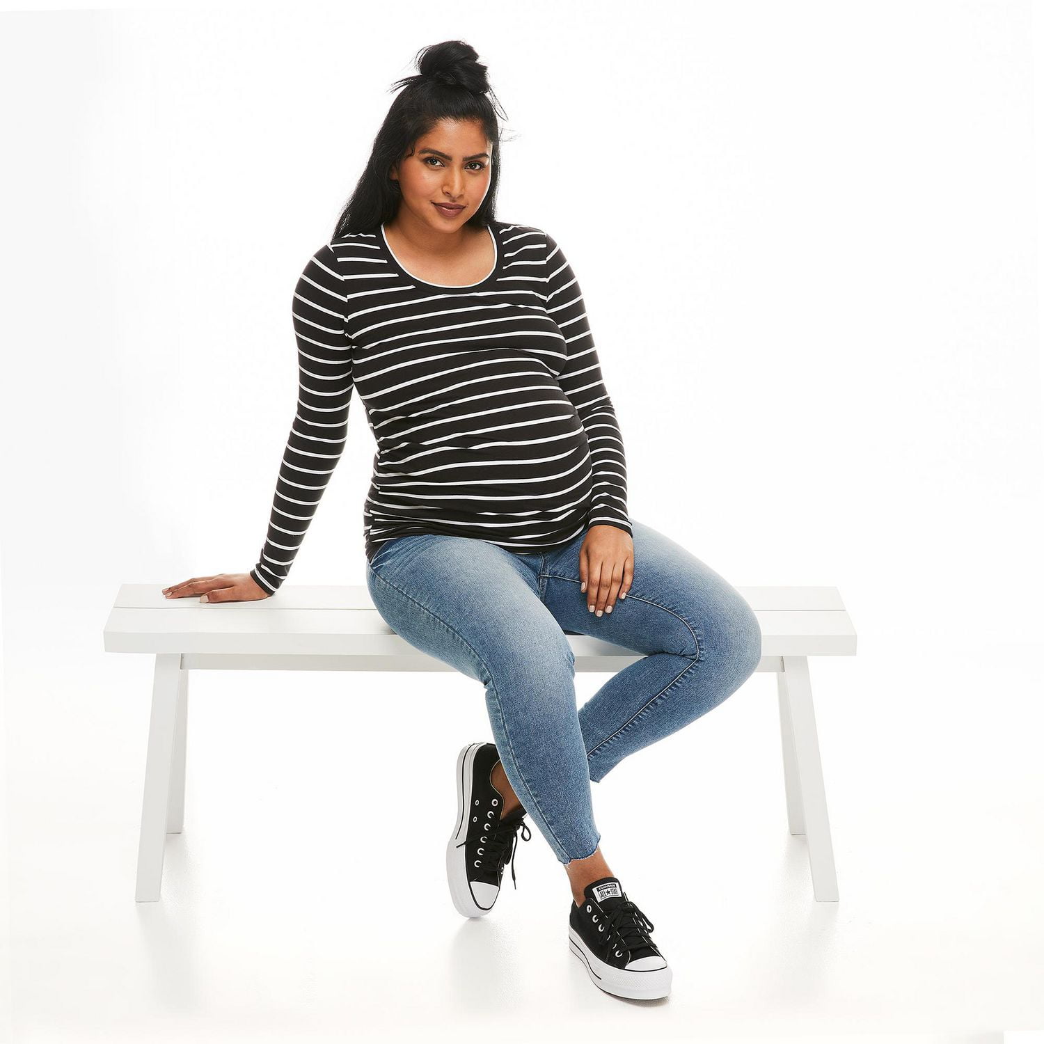 Paisley Sky Maternity Long Sleeve Tunic