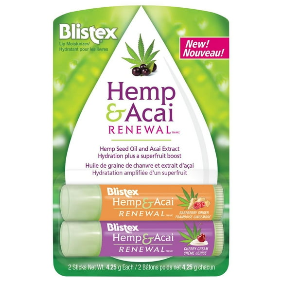 Hydratant pour les lèvres Blistex Hemp & Acai Renewal 2pk 2x4,25g