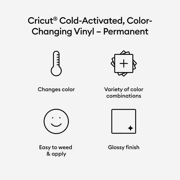 Cricut Cold Activated Color Changing Vinyl Permanent Light Pink/Magenta