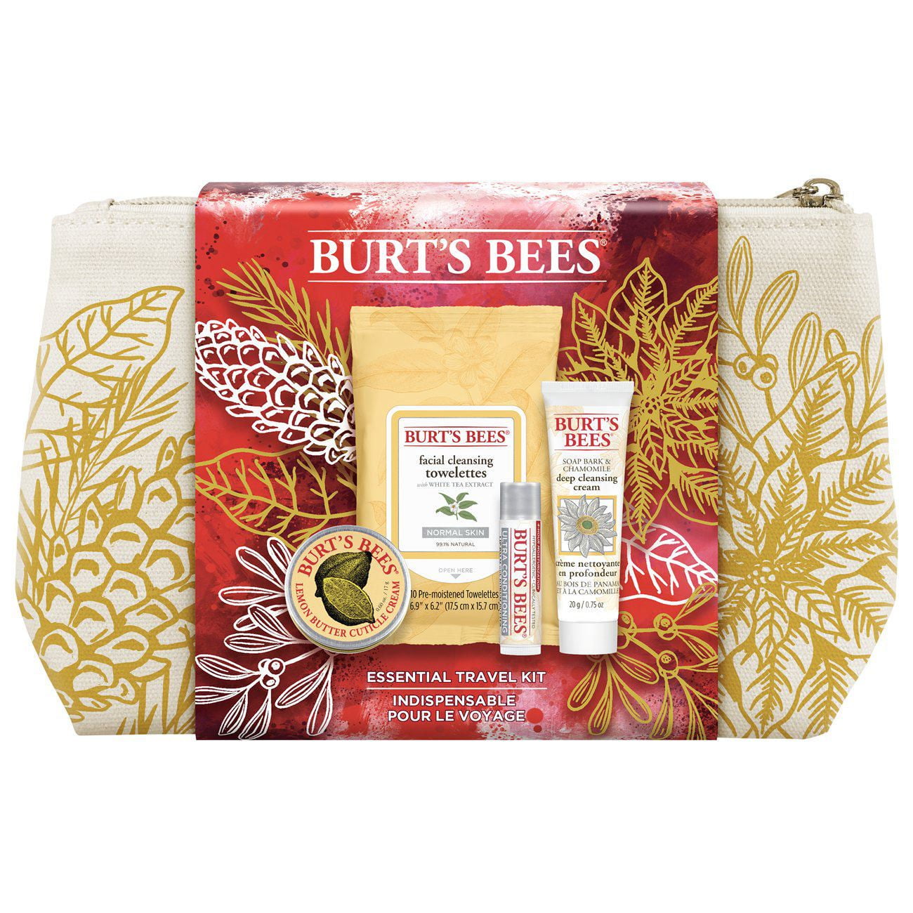 Burt's Bees Essentials Travel Kit Holiday Gift Set, 4 Skin Care ...