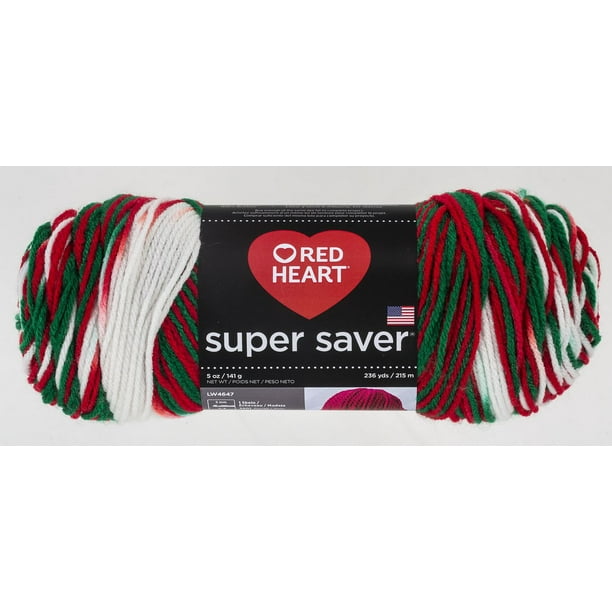 Red Heart® Fil Super Saver®, Imprimés, Acrylique #4 Médium, 5oz/142g, 236 Yards