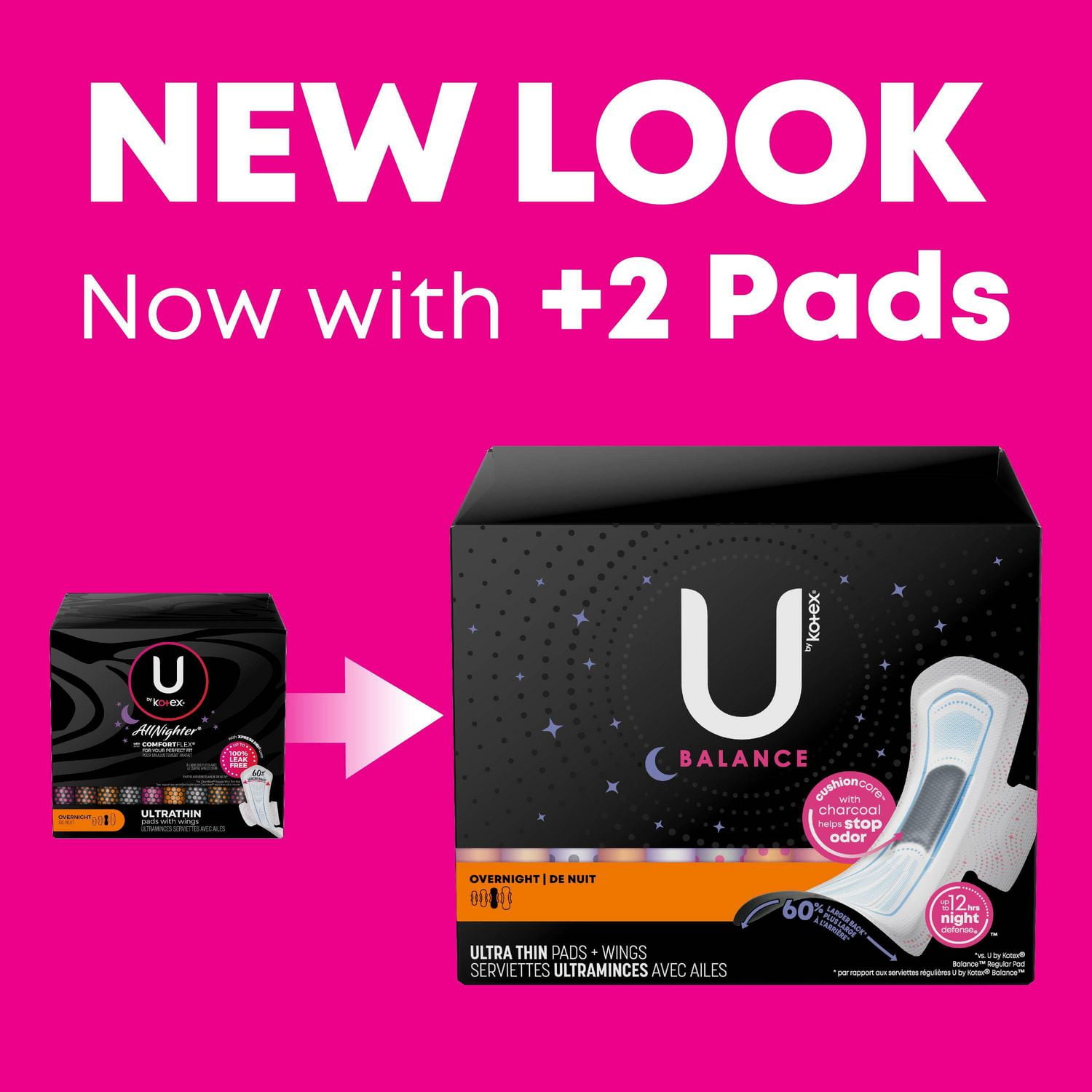 Buy U By Kotex Extra Overnight Ultimate Pads with Wings 6 Pack Online