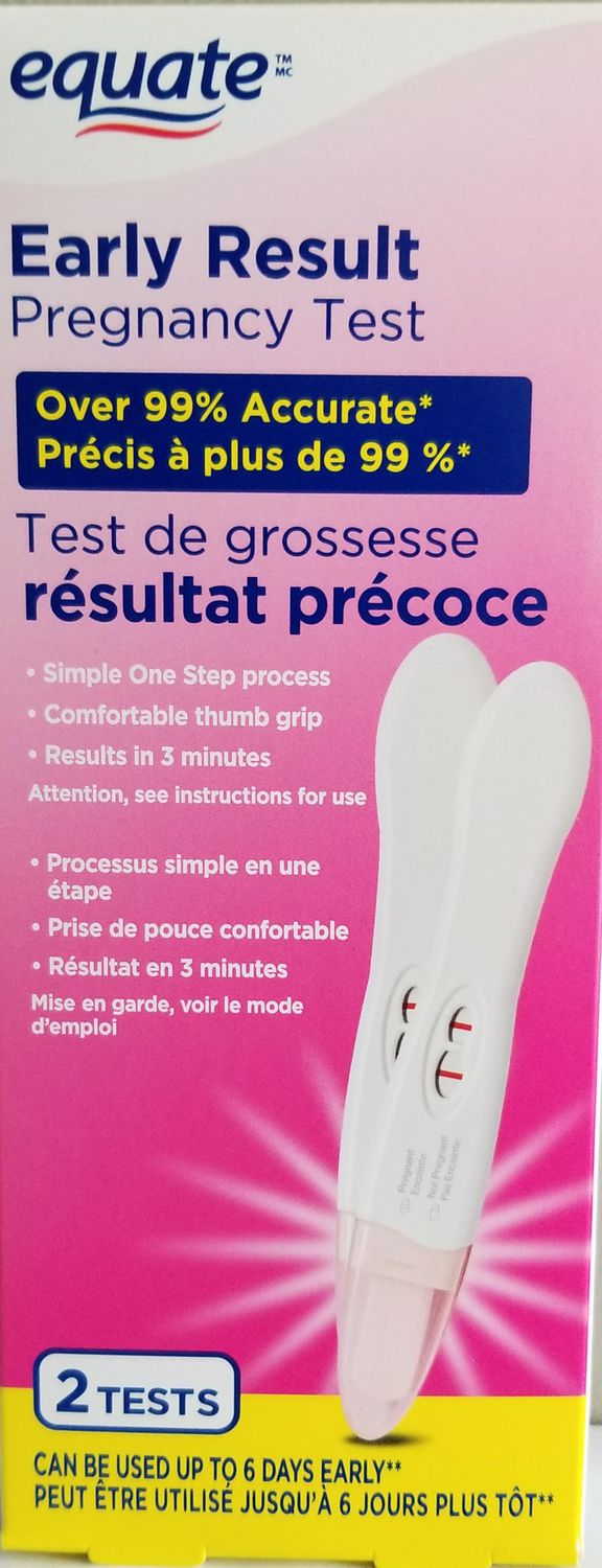 Equate Early Result Pregnancy Test 2ct, Result time 3 min