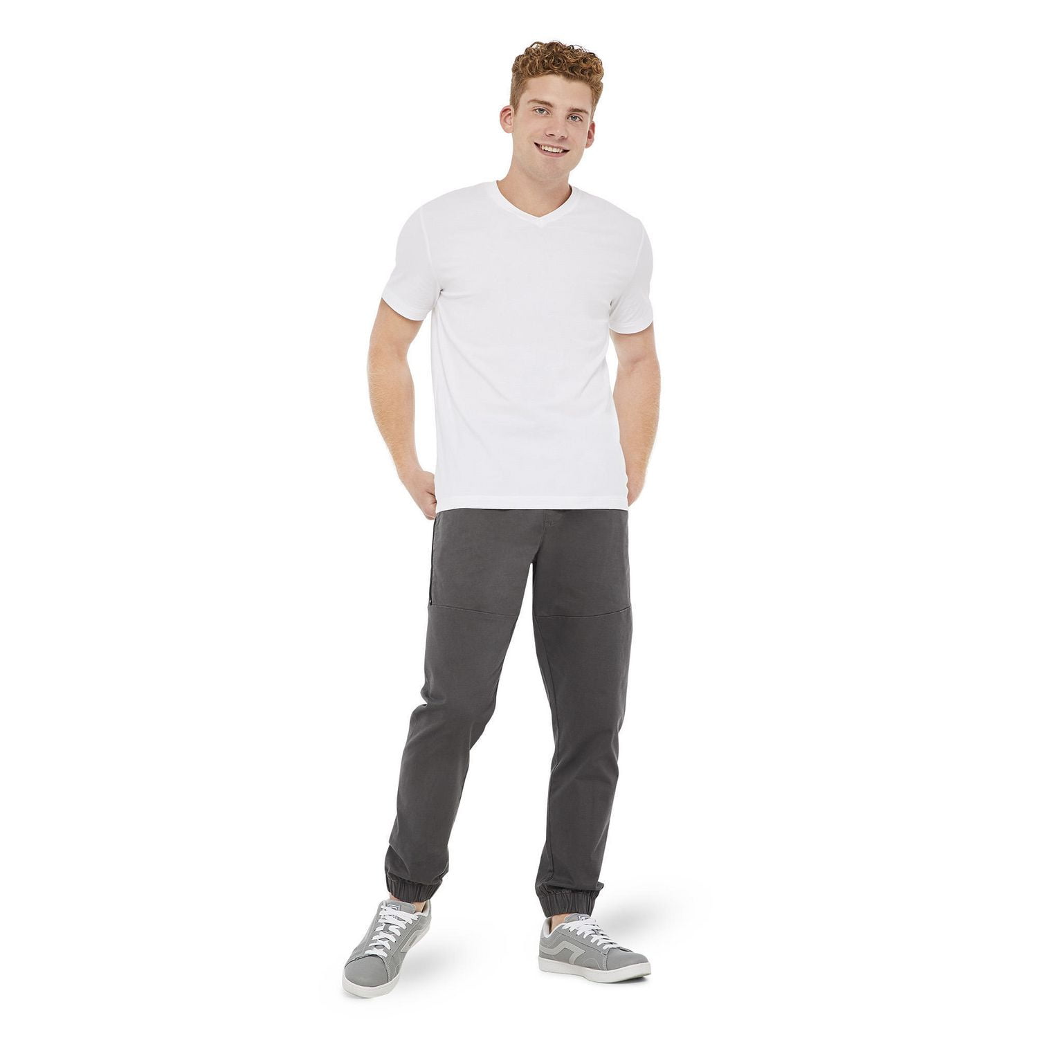 T-shirt extensible George pour hommes à encolure en V Tailles P TTG