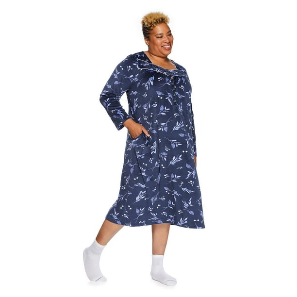 Penmans Plus Women's Long Sleeve Henley Nightgown 