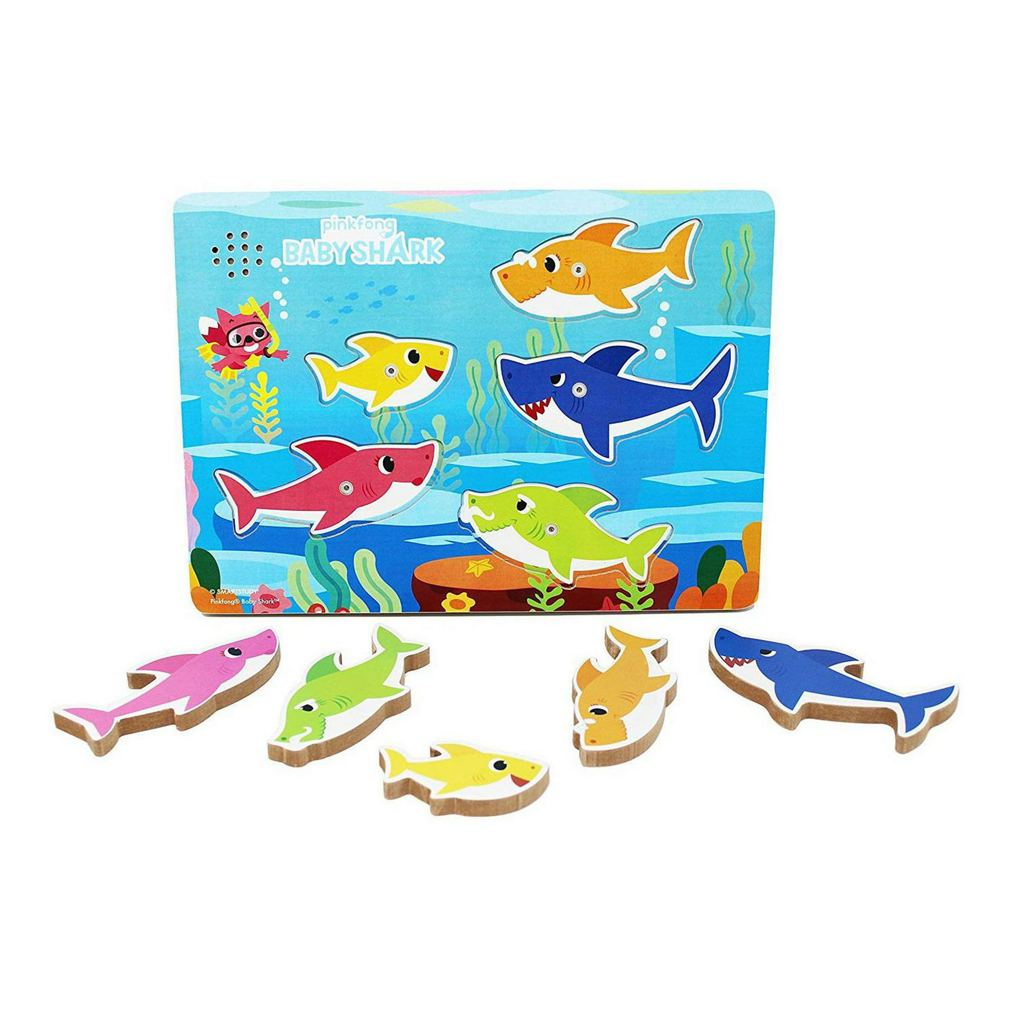 Cardinal Games Pinkfong Baby Shark Wooden Puzzle 5 Pieces with