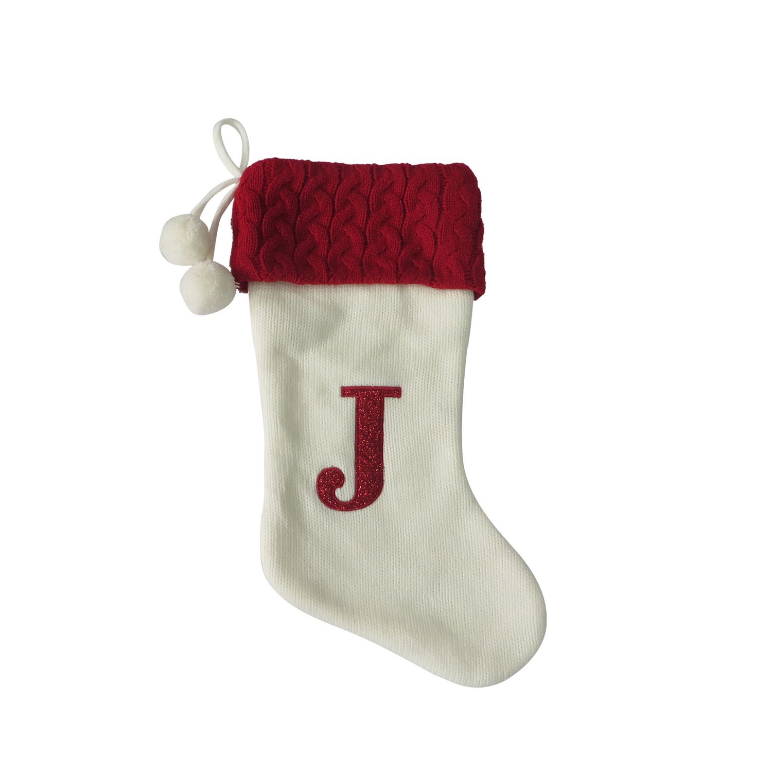 Holiday time Knit Monogram Stocking J | Walmart Canada