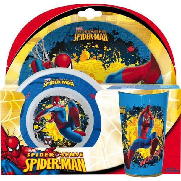 Home Presence Ensemble de service de vaisselle Marvel Spiderman, 3 pièces
