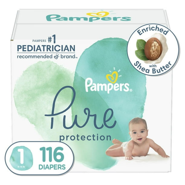 Couches Pampers Pure Protection, format Super Economique tailles N-1 ...