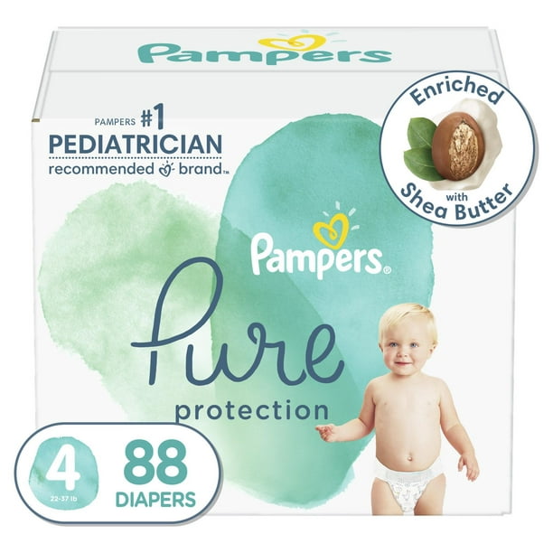 Couches Pampers Pure Protection, format Super Economique tailles N-1, 116-62 couches