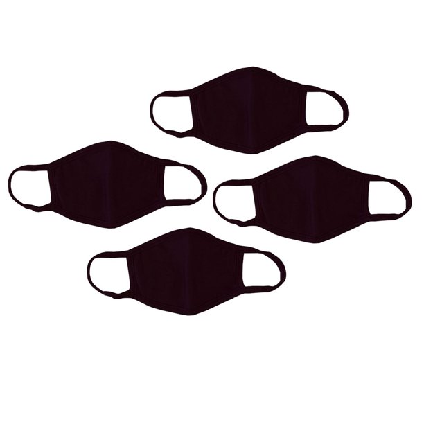 Mens and Ladies Black Reusable 4 Pack Masks Walmart.ca