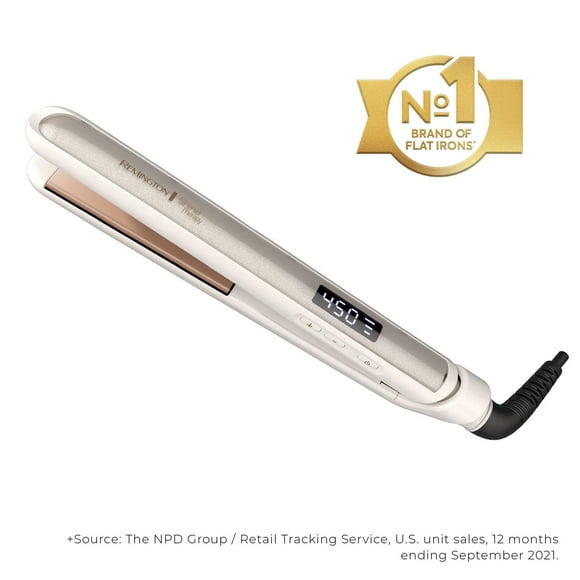 REMINGTON® SHINE THERAPYTM Argan Oil & Keratin Infused 1 Inch Hair Straightener/Flat Iron, S9511CDN, 2X Shine-Enhancing Technology