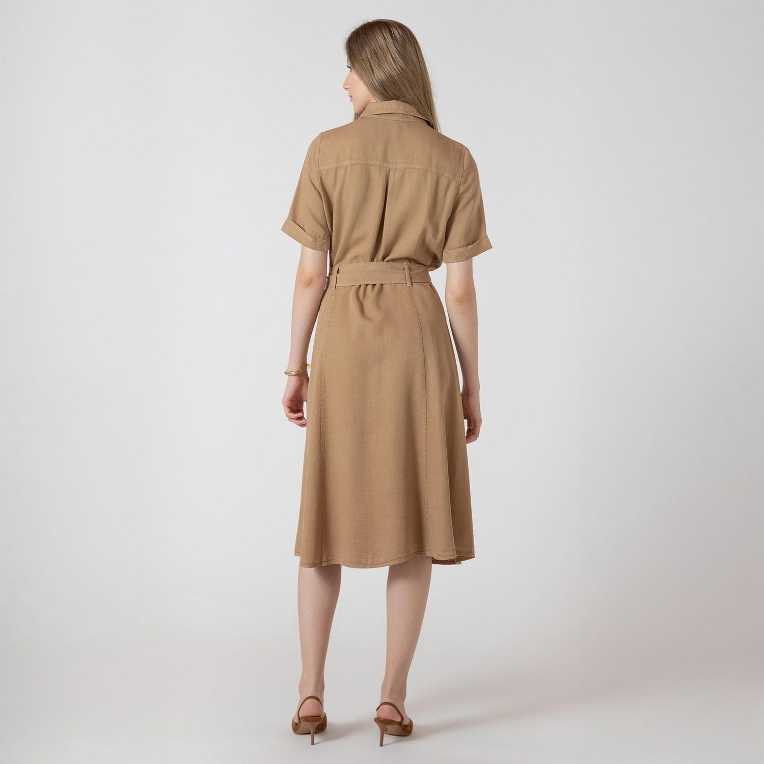 Devoted, Belted Utility Midi Dress, Sizes XS-XL