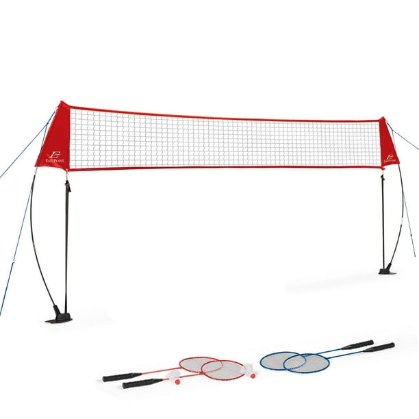 Ensemble de badminton à installation facile EastPoint Sports 4 raquettes et 2 volants