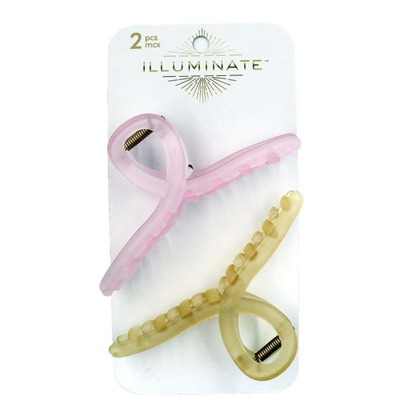 Illuminate 2 pc frosted large infinity claw clips, Frosted claw clips