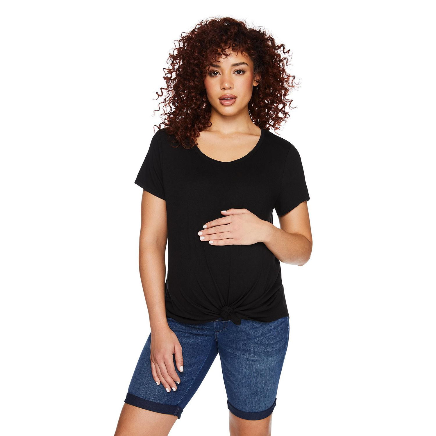 Paisley Sky Maternity Short Sleeve Tunic Tee