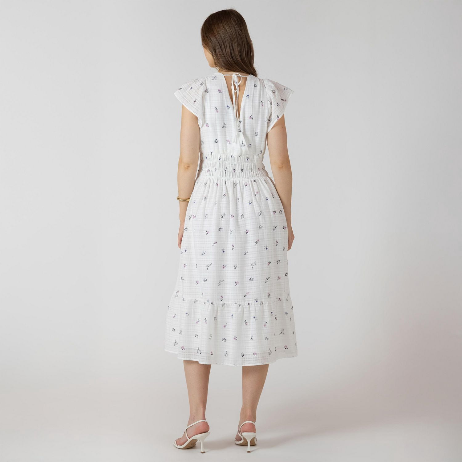Devoted, Wrap Front Tiered Midi Dress, Sizes XS-XL