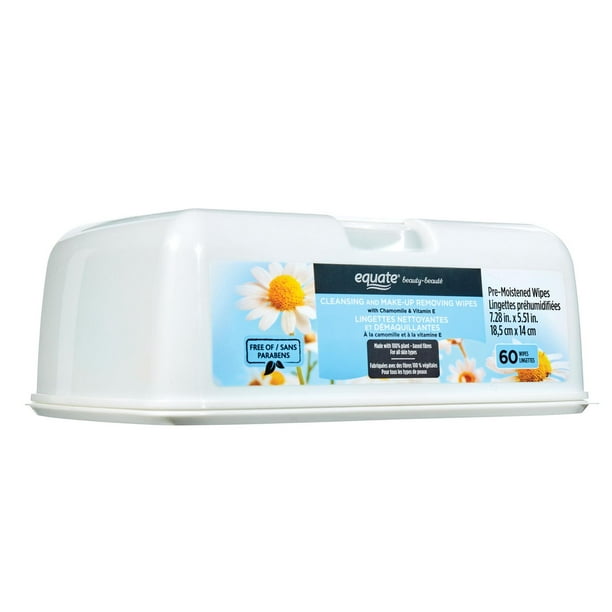 Equate Beauty Cleansing and Makeup Removing Wipes 60TUB, 60 wipes