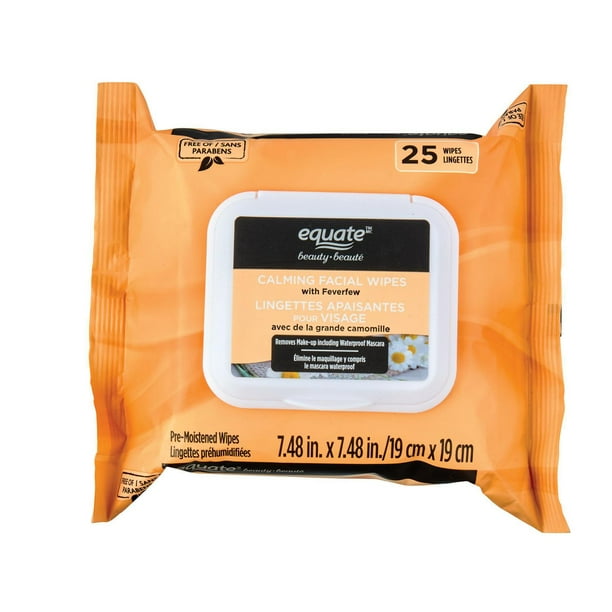 Equate Beauty Calming Facial Wipes 25ct, 25 wipes7.48in.x7.48in / 19cm