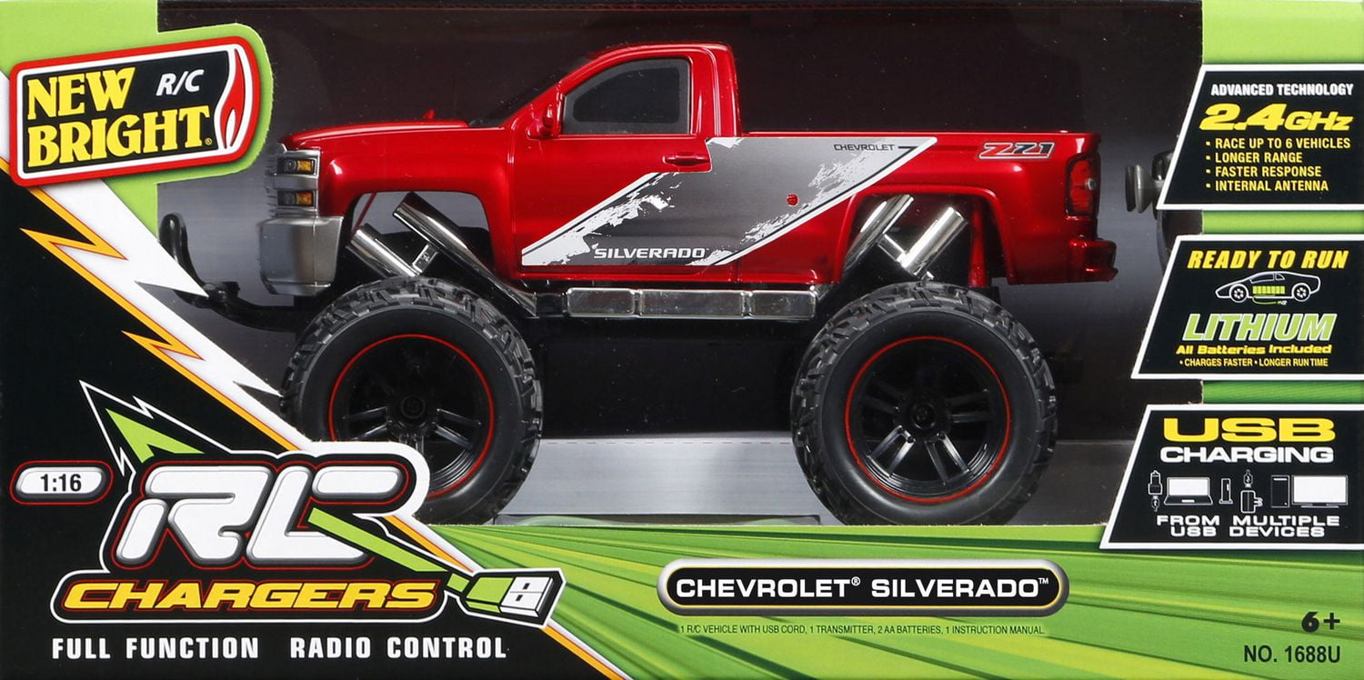 New Bright Chevy Silverado RC Chargers Truck Walmart