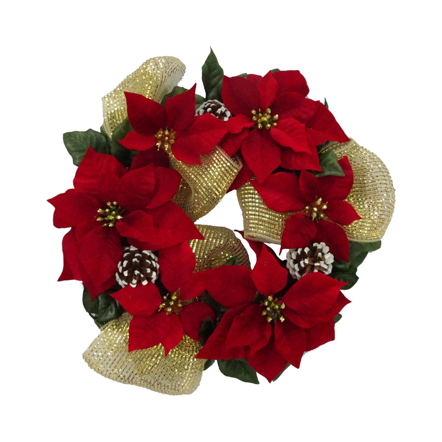 Holiday time Red Poinsettia Wreath Walmart Canada