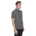 thumbnail image 2 of Dark Black Men's 4 Way Stretch s/s button down shirt, 2 of 6