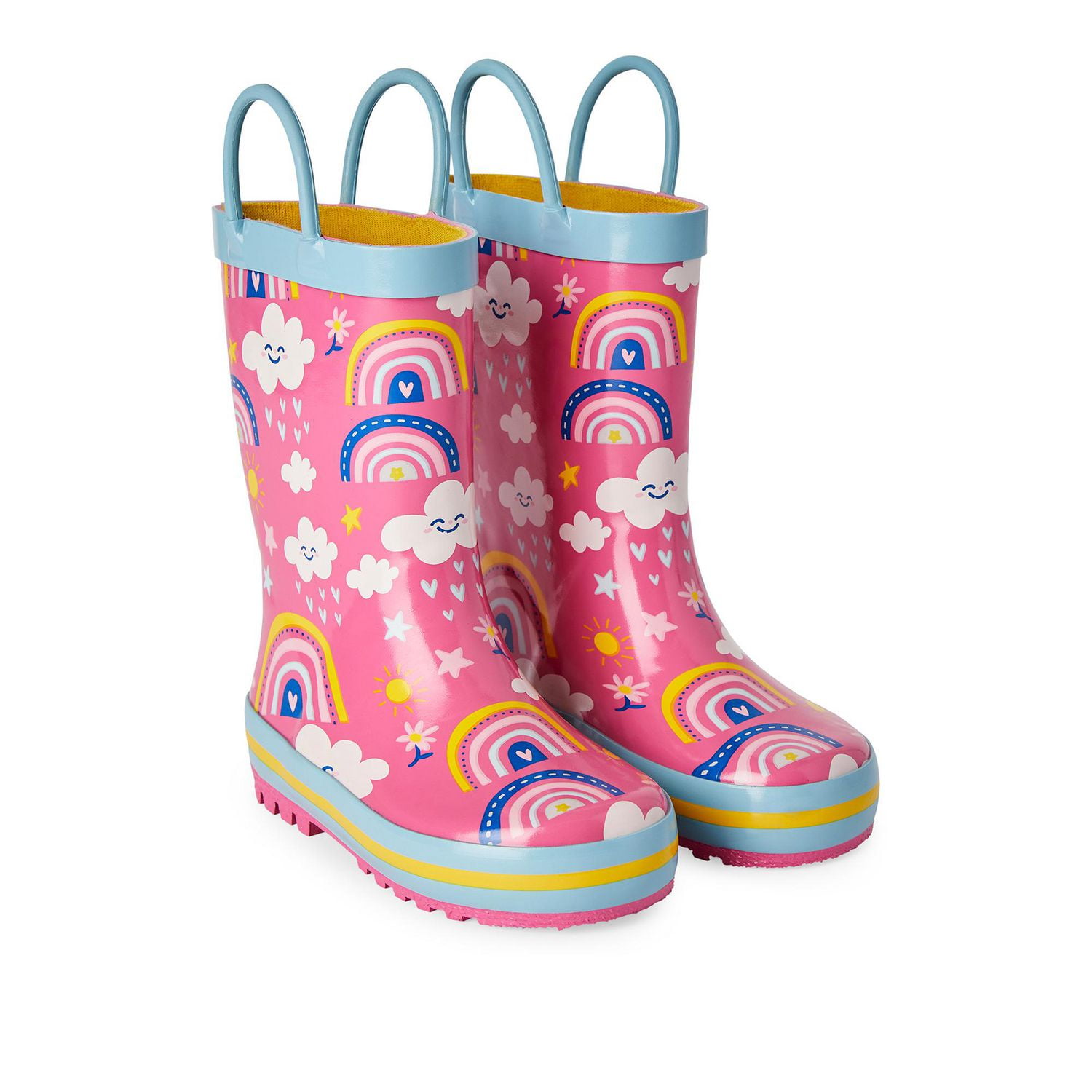 Pink rain hot sale boots walmart